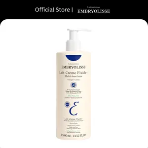 Embryolisse Daily Lightweight Moisturizer for Face & Body - Lait Creme Fluid+ 13.52 fl.oz. - for all skin types with Organic Aloe Vera