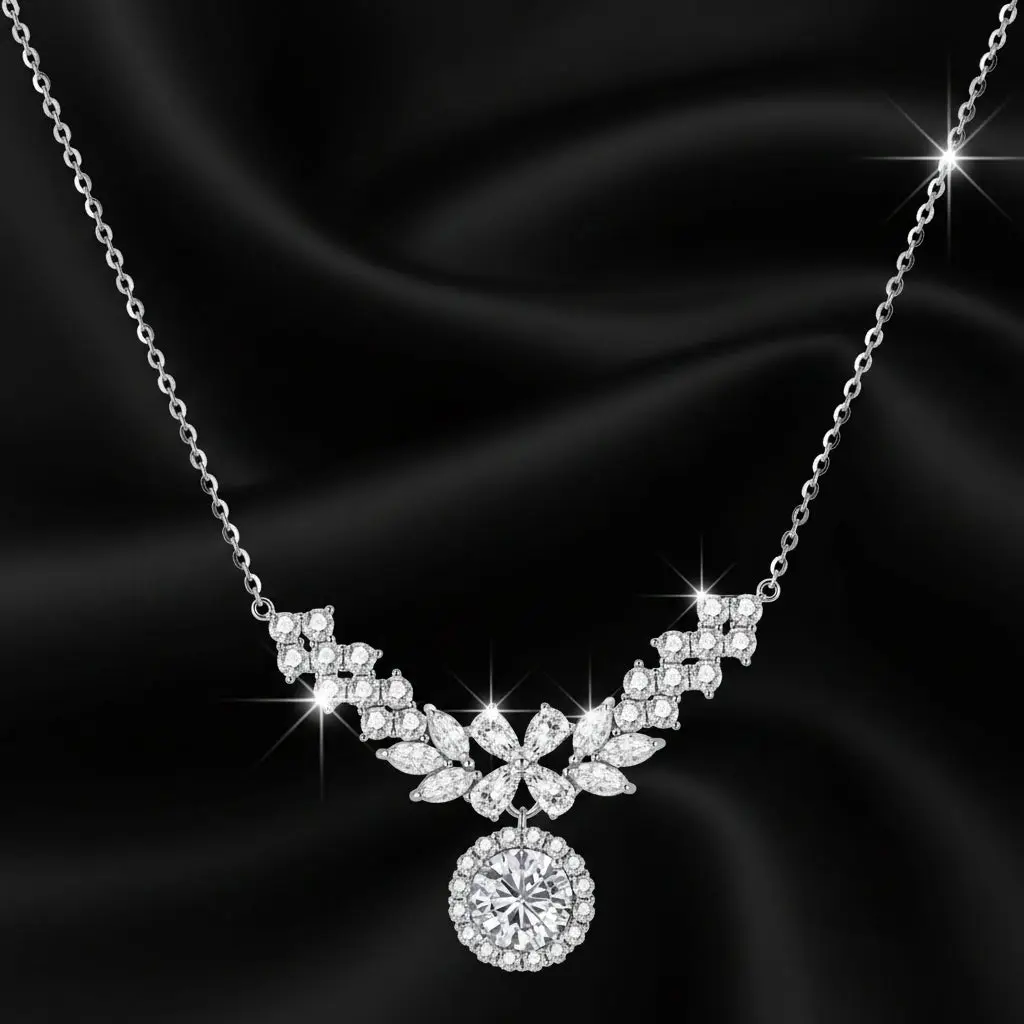 2ct VVS1 Moissanite Wing Necklace