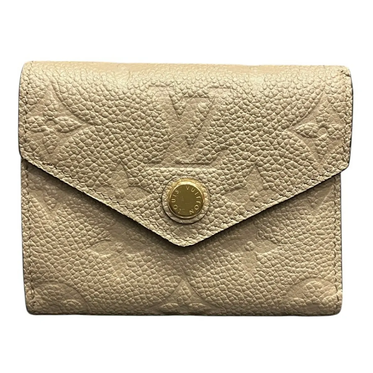 Pre-owned Louis Vuitton Calfskin Small Leather Goods Portefeuille Zoe Monogram Empreinte Wallet