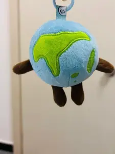 Small Earth Toy Doll Keychain, Plush Stuffed Animal Pendant, Cute Key Holder Accessory, Perfect Gift for Kids and Collectors