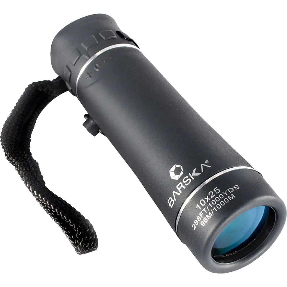 Barska 10x25 Trend Weather Resistant Monocular - Blue Lens, Unisex Functional Outdoor Viewing Companion for Hiking/Camping, Single Eyepiece