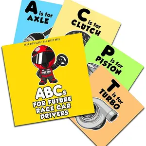 Future Race Car Driver Abc Cards Book, Kids Club, Essential Guide for Aspiring Racers, Comprehensive Resource for Racing Enthusiasts