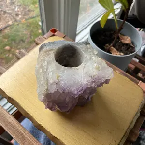 Amethyst Geode Candle Holder