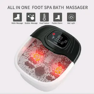 Foot Spa Bath Massager with Heat, Epsom Salt,Bubbles, Vibration and Red Light, Tub for Stress Relief,Foot Soaker