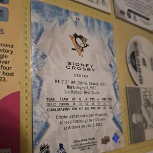 22/23 upper deck ice sidney crosby green sparkle refractor #40