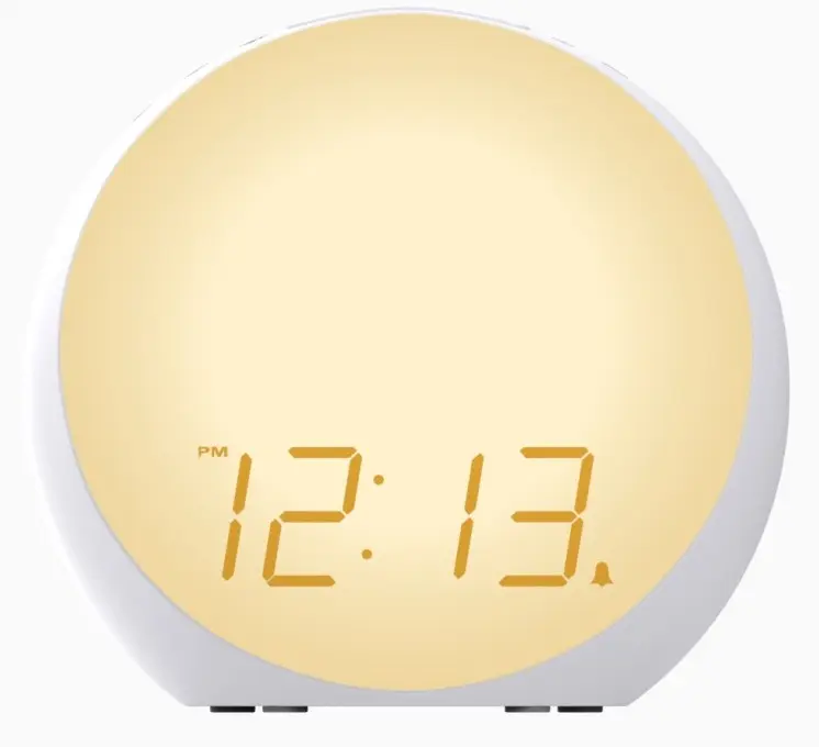 Lamp Sunrise Simulation Wake Up Light Alarm Clock Night Light