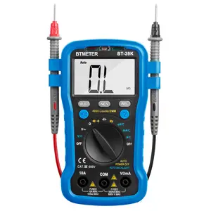 BTMETER Multimeter Tester 4000 Counts Digital Multimeter , BT-39K AC/DC Voltmeter Ammeter Ohmmeter, Capacitance, Handheld Multimeter with Auto Range, Battery Test, Diode Test, Data Hold, MAX/MIN Value for Home, Outdoor
