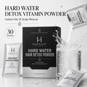 Hard Water Detox Vitamin Powder Packet (30-Pack) - Vitamin C & Chelating Scalp Treatment for Hair Loss, Scalp Itching & Brassiness, Anti-Hard Water Fizzing Powder for Calcium & Rust Removal, Sulfate-Free