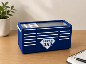 Super Dad Mini Toolbox Organizer | Father’s Day Desk Gift | Toolbox Pen Holder | 3D Printed
