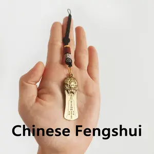 Chinese Feng Shui Pi Xiu Charm Pendant, Lucky Money Attraction Mobile Phone Decoration, Vintage God Beast Lanyard Accessory