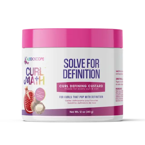 Kaleidoscope Hair Styling Products 12oz (340g) Curl Defining Custard Jar - Women's Selfcare Custard-Base Gel, Curly Hair Enhancer, Frizz Fighter, Moisturizing, Long-Lasting Curl Definition for Braid-Outs