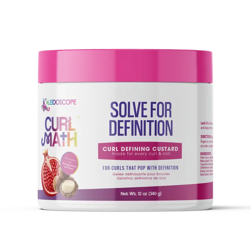 Kaleidoscope Hair Styling Products 12oz (340g) Curl Defining Custard Jar - Women's Selfcare Custard-Base Gel, Curly Hair Enhancer, Frizz Fighter, Moisturizing, Long-Lasting Curl Definition for Braid-Outs