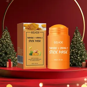 40g Turmeric & Vitamin C Mud Mask Stick, Deep Cleansing Face Mask Stick, Moisturizing Face Mask Stick, Face Mask Glowing Skin, Skin Mask for Women & Men