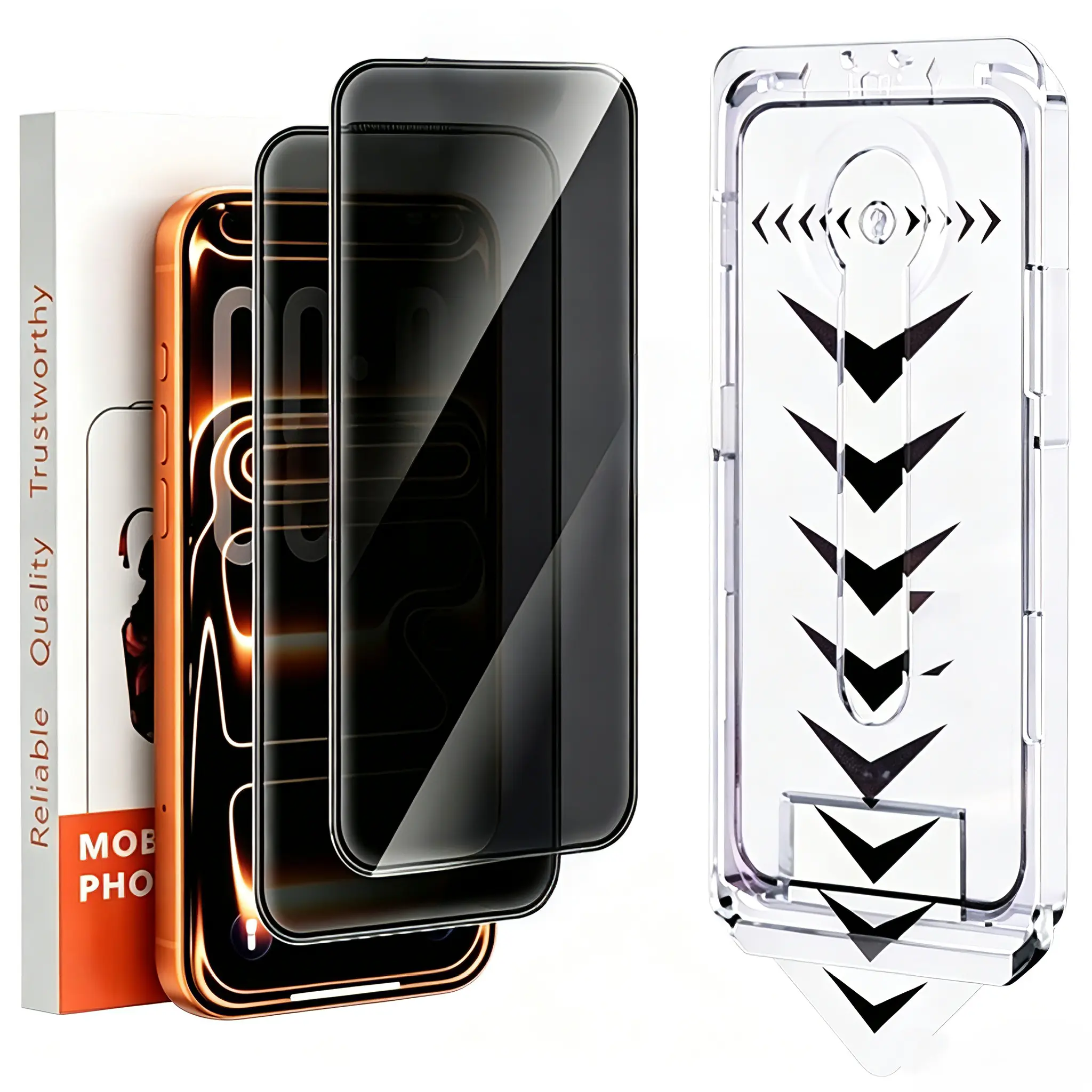 [2PCS] Tempered Film Phone Screen Protectors, 360° Anti-Spy Privacy Film, Customized Full Cover Scratch-Free Phone Accessories for Smartphones with Protection (TikTok Shop Back to School)