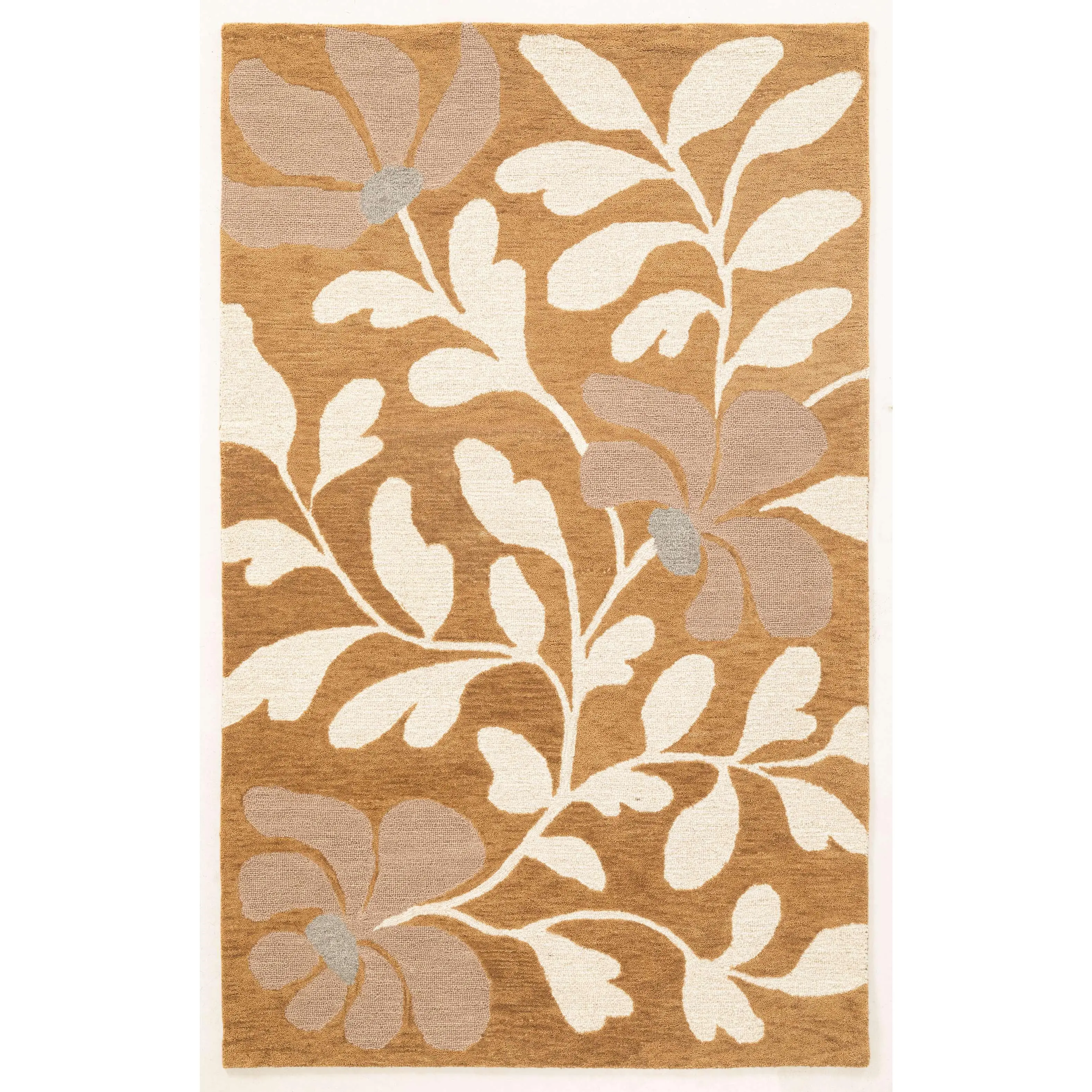 Emily Rayna Petal Pop Hopeful Hibiscus Hand Made Indoor Area Rug