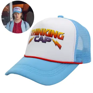 [NEW] Thinking Cap, Dustin Cap, Movie Lovers Gift, Stranger Dustin Hat Thinking Cap Mesh Back Unisex Adjustable Baseball Cap