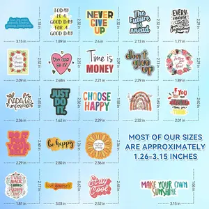100pcs Inspirational Stickers, Motivational Quote Sticker for Water Bottle Adults Women Teen Boy Girl, Affirmation Stickers, Vinyl Positive Stickers Decals for Laptop Journal Computer Phone Case