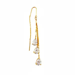 Aretes Enhebradores en Oro 14K