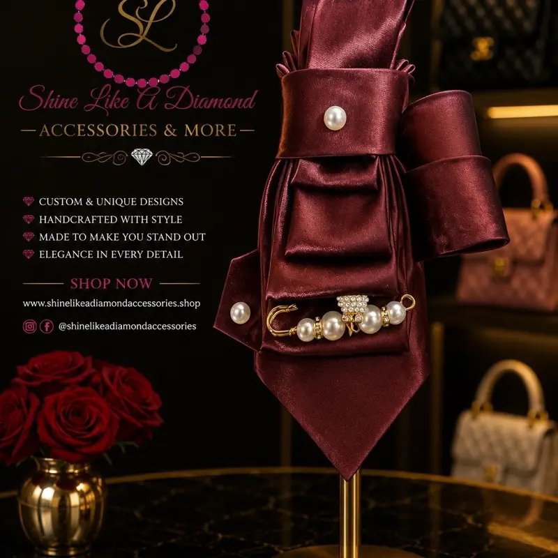 Burgundy Shorty Custom Tie