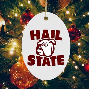 Dawgs Ornament, Acrylic Football  Ornament, Ceramic Ornament, Decoration Ornament