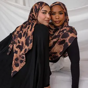Double Side Print Fashion Muslim Women Soft Cotton Rayon Hijab Scarf