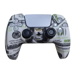 Ps5 Controller Protective Case, Water Transfer Pattern, Vacuum Packaging, Includes Two Remote Joystick Caps, Multiple Patterns Available