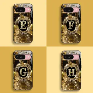 Suitable for [Google Pixel 9] New high-end letter glass mobile phone case New business simple metal paint electroplated glass mobile phone case Affordable price Anti-drop and anti-fingerprint 995