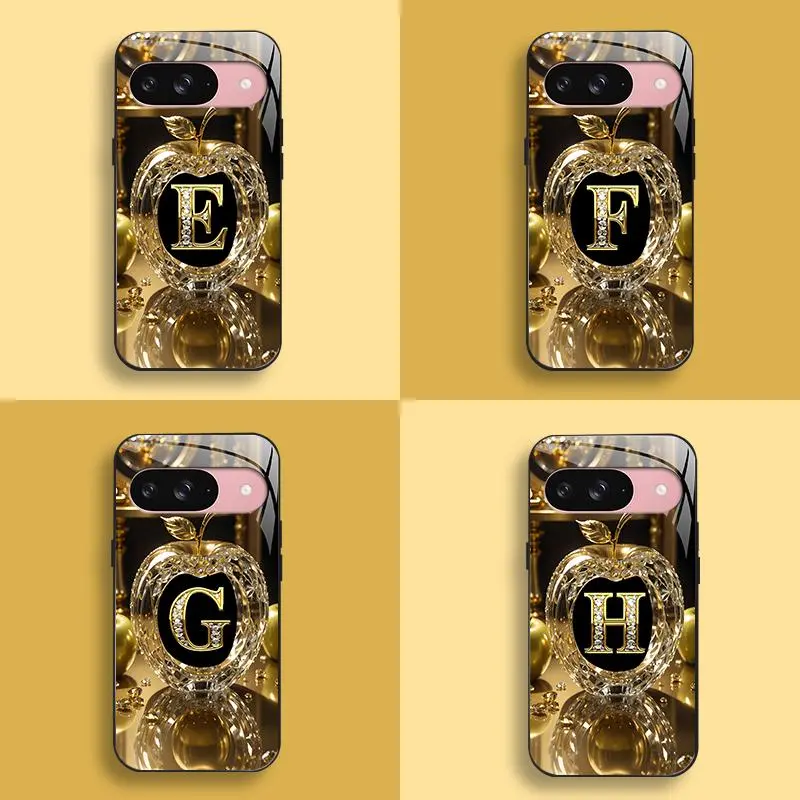 Suitable for [Google Pixel 9] New high-end letter glass mobile phone case New business simple metal paint electroplated glass mobile phone case Affordable price Anti-drop and anti-fingerprint 995