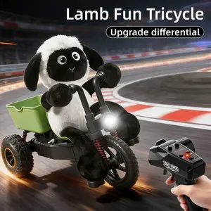 New RC Lamb Tricycle Remote Control Car Drift Stunt Car,Drifting Cool Racing Car，With LED effects ,Full Proportion Throttle High Speed Remote control Toy Gift for Boys Birthday Present ,Kids'  Favorite Remote Control Toy Gift