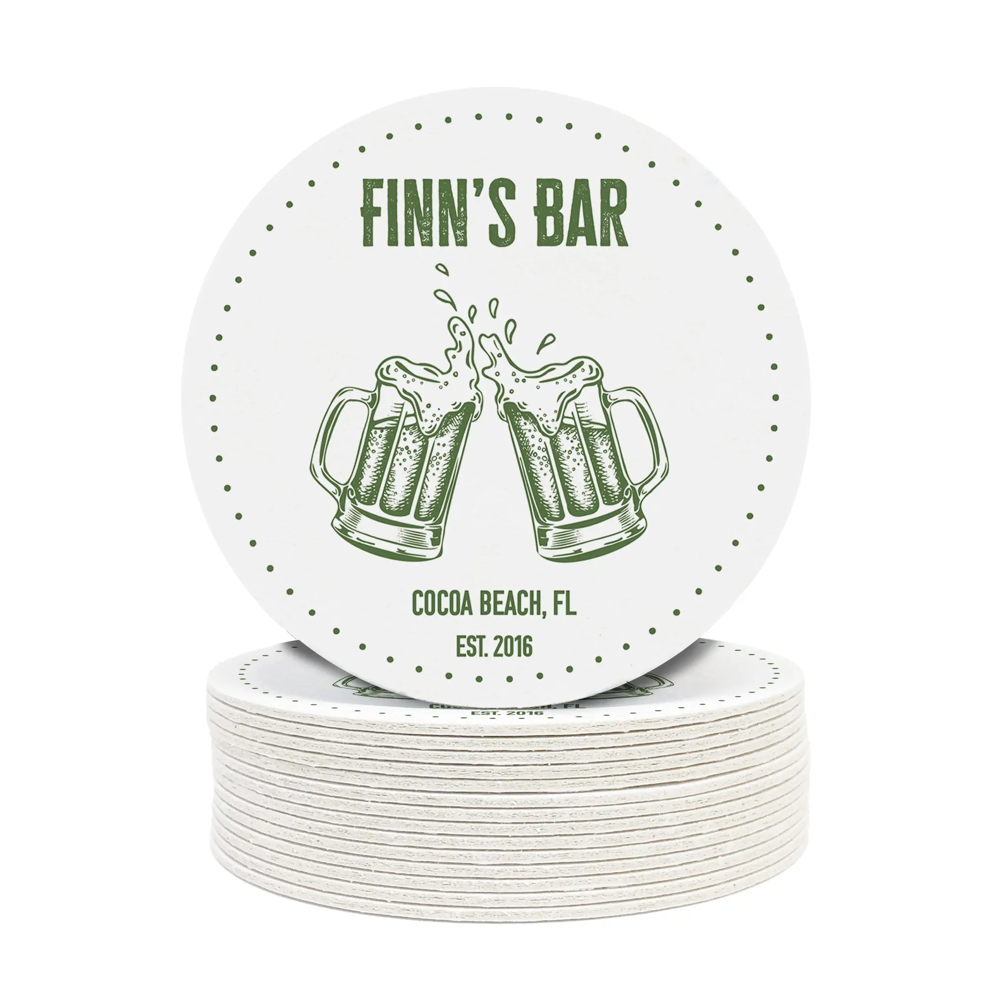 Custom Sketched Beer Bar Coasters