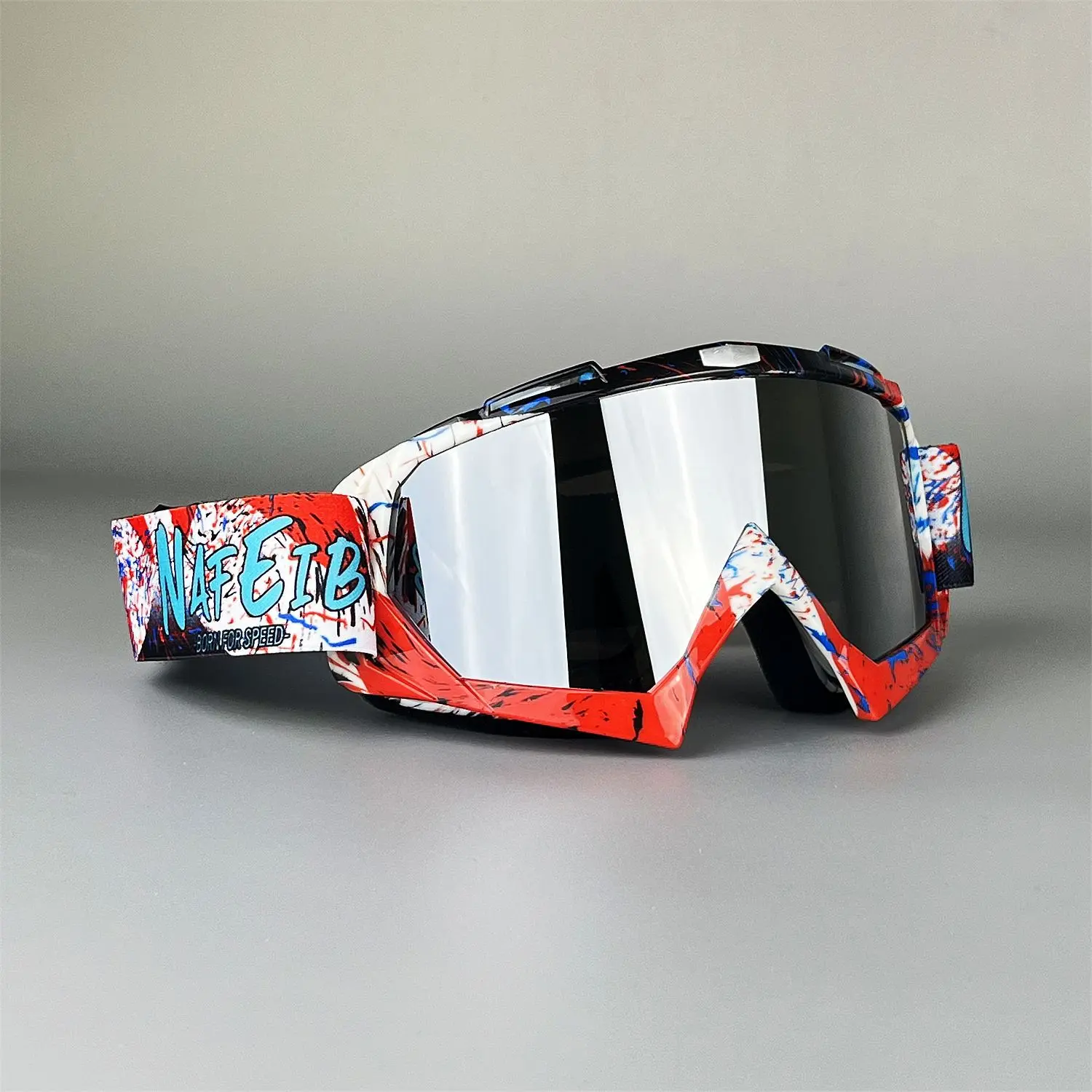 Red frame - silver lenses