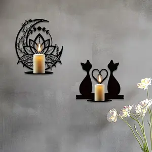 Lightweight Wall Hanging Candle Holder, Ideal for Dinner Parties, Festival Celebrations, Creative Iron Art Decorative Candle Stand, Perfect for High-End Home Decoration, Halloween