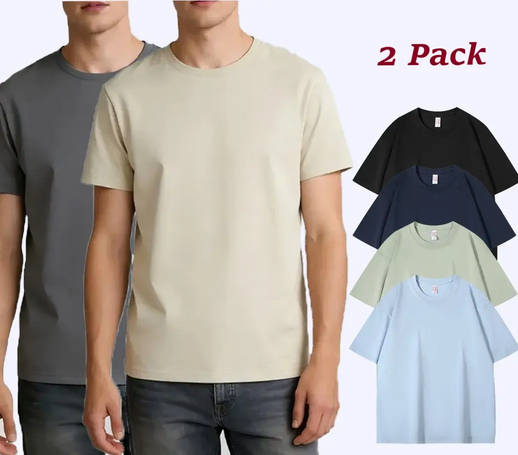 Men's Short Sleeve Cotton T-Shirt, New Spring Solid Color Inner Layer Top, Versatile Pure Color T-Shirt Shortsleeve Crewneck Casual Streetwear Menswear Beige Fabric