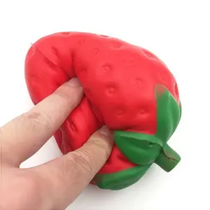 Novelty Large Strawberry Squeeze Toy - Ultra Soft Slow Rebound Squishy, Giant Fruit Decompression Fidget for Kids & Adults