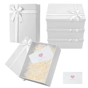 Gift Box, 9.72'x7.09'x3.35' Gift Boxes for Presents with Lids, Birthday Box, Groomsman Proposal Box, for Wedding, Valentine's Day, Mother's Day, Halloween, Christmas Gift Packging