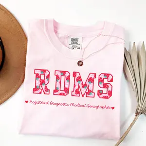 Strawberry Diagnostic Medical Sonographer Shirt, Sonography Grad Student Shirt, Ultrasound Tech Tee, Future Sonographer Fabric Top