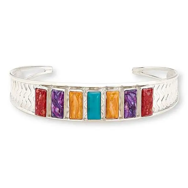 Mine Finds by Jay King Turquoise and Composite Spiny Oyster Shell Cuff Bracelet