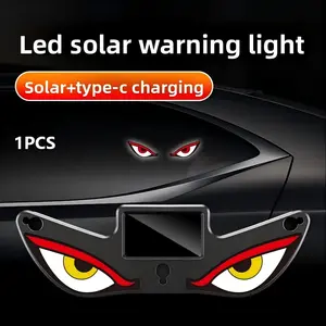Car LED wireless solar devil light triangle window decoration neon light car interior atmosphere light without wiring Led Car Ambient Light Car Decorative Light Car Led Lights Car Interior Lighting