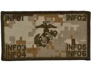 USMC Plate Carrier Flak Patch - Eagle Globe and Anchor Graphic (Open Globe)