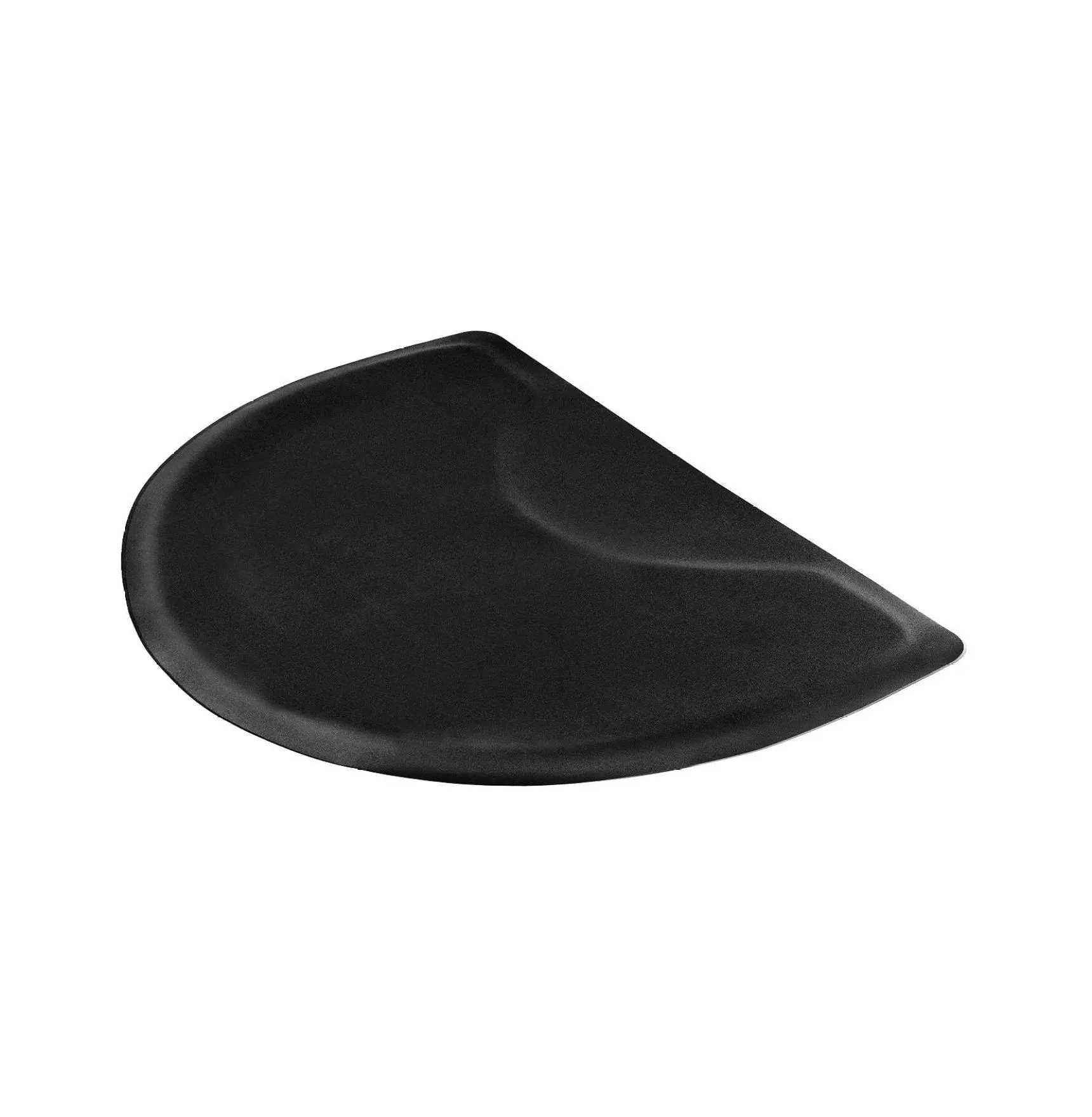Salon Mat for Hair Stylist, 3x4 FT Semi-Circle Barber Mat, 1/2 Inch Thick Anti Fatigue Floor Mat, PVC Surface with Beveled Edges, Round Chair Cutout Semi-circle Mat