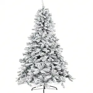 7ft Christmas Tree, Premium Artificial Christmas Tree With 1,000 Branch Tips, Pine Trees Solid Metal Stand Indoor And Outdoor Xmas Pine Holiday Decoration, White Christmas Decorations Home Christmas Gifts Christmas Decor