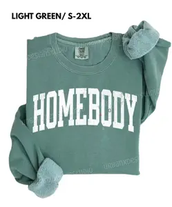 Homebody Sweatshirt, Homebody Shirt, Cozy Sweatshirt, Cozy Varsity Letter Pullover, Casual Unisex Crewneck