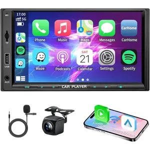 7 Inch Double Din  Stereo with    &  Navi Radio  Unit with  Screen  AM/FM Receiver/Mirror Link/Backup Camera/TF/AUX/USB Input