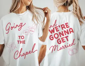 Custom Name Bride Shirt, Going to the Chapel Tee, Personalized Future Mrs Top, Something Blue Gift, Coquette Engagement Gift