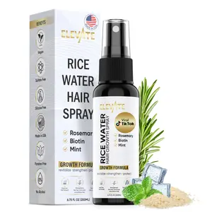 Elevate Rice Water & Rosemary Hair Growth Spray - Biotin-Infused Vegan Mist - Strengthen Moisturize & Thicken - Hair Loss Treatment for Women & Men - 6.75 FL OZ - Haircare Solution
