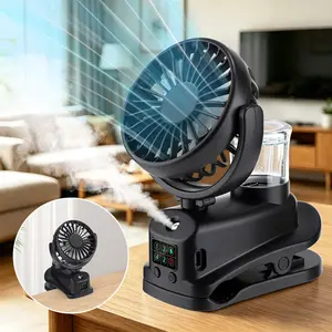 2-In-1 Fan And Humidifier, Featuring 4 Adjustable Wind Speeds And 2 Humidity Levels, Designed As a Portable Desktop Fan. It Operates Silently at 360°