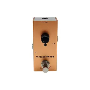 Electric Guitar Pedal Vintage Phase - Orange Pedal with Vintage Phase Label and Control Knob