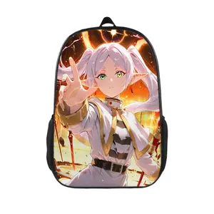Frieren Anime 17'' Lightweight Backpack | Waterproof & Machine-Washable | Reinforced Base + Quick-Access Side Pockets | Ergonomic Commuter Pack for Travel, Office, Weekend Adventures