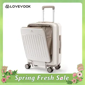 LOVEVOOK Carry on Luggage TSA Approved, PC Hard Shell Suitcases, 20-Inch Carry On Luggage with USB Port, Lightweight 6.9lb, Fits 15.6" Laptop,45L Water-Resistant Large Capacity for Travel & Business. SpringStatements