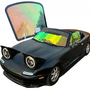 Aurora Green Car Window Film, UV Blocking Car Window Film, Static Cling Sun Control Window Tint Kit for Vehicles, Car Accessories